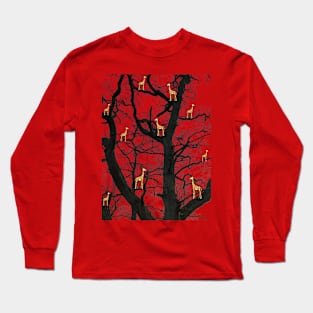 giraffes on the tree Long Sleeve T-Shirt